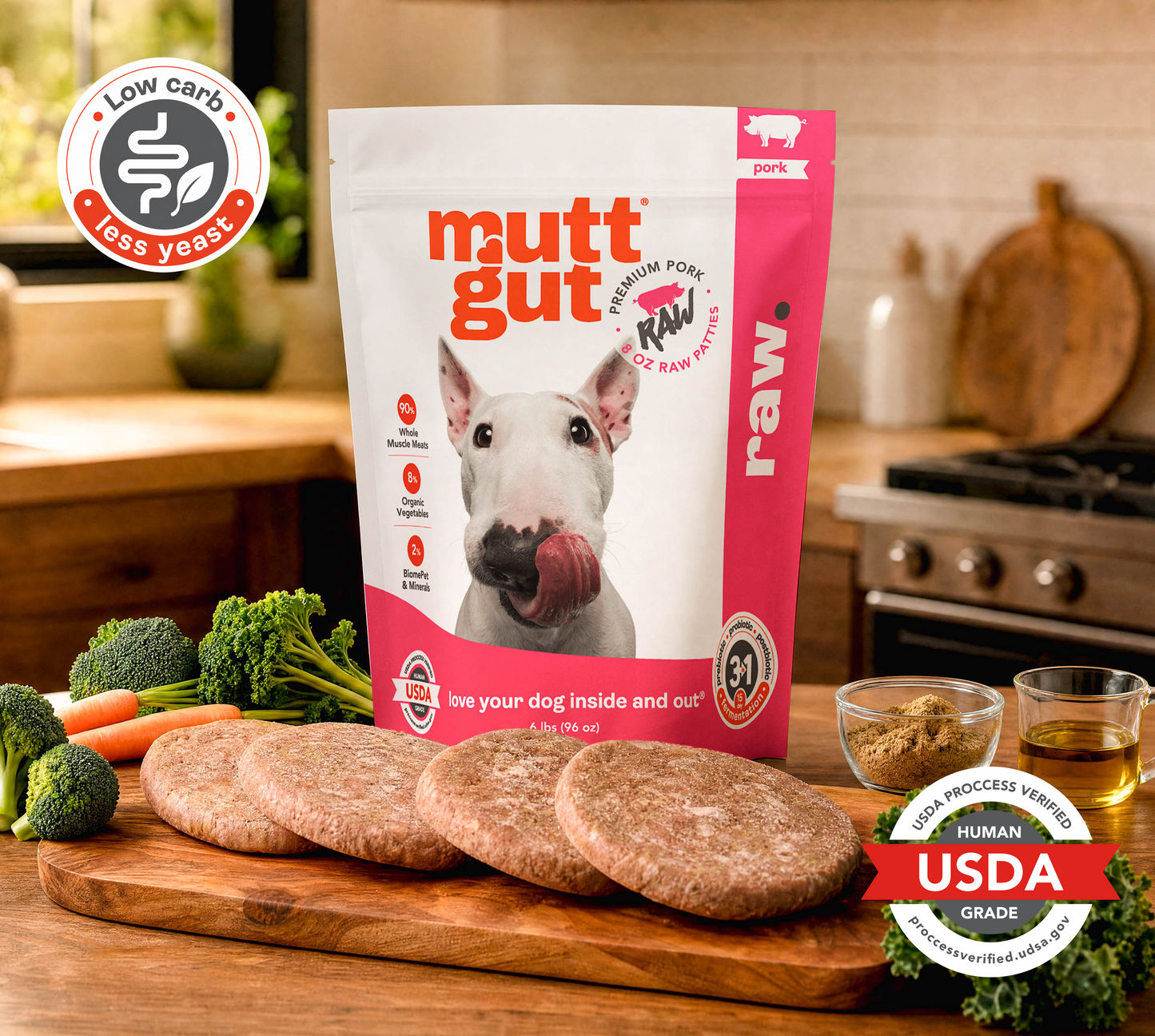 MuttGut® gut support raw - pork recipe