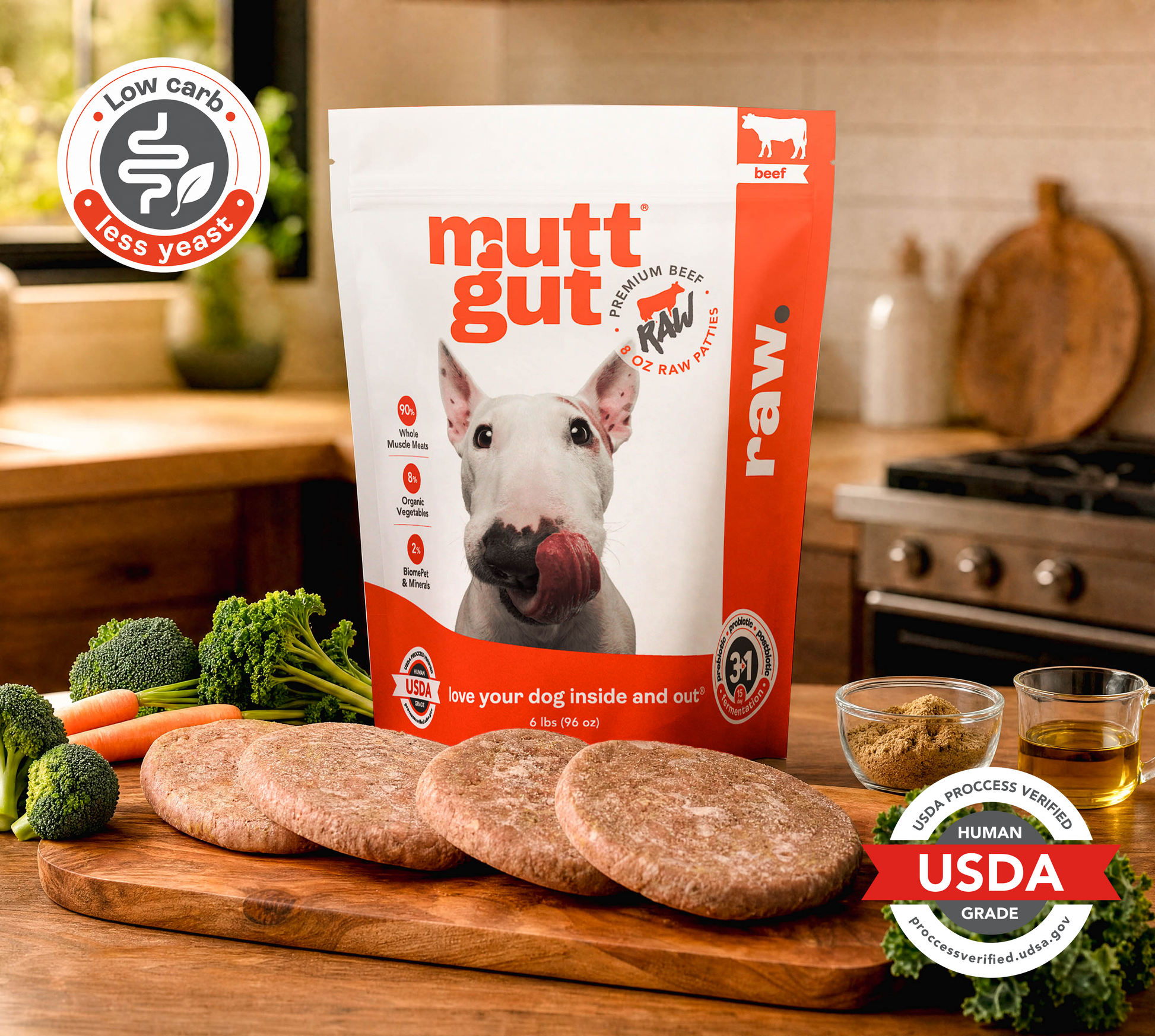 MuttGut® gut support raw - beef recipe