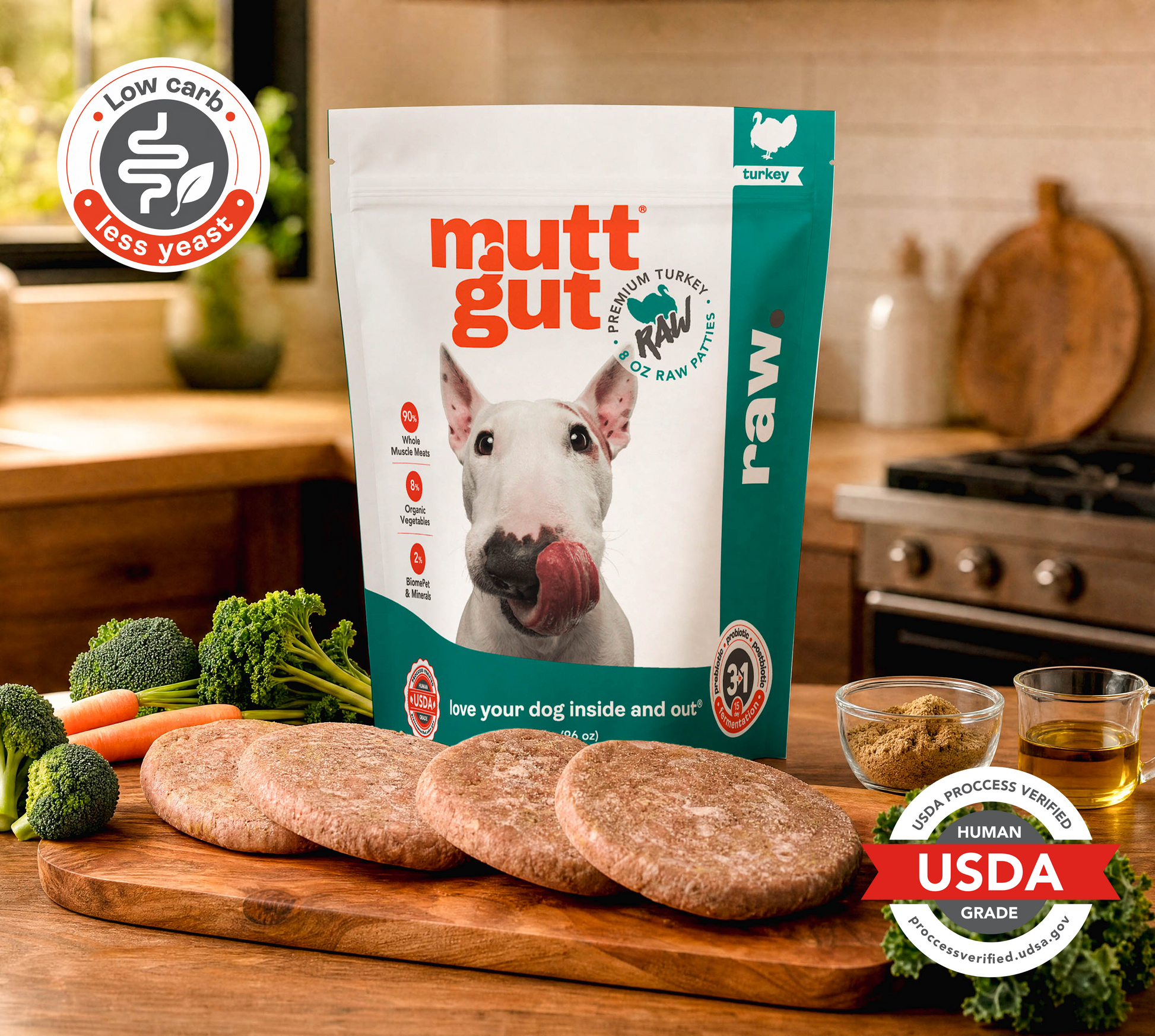 MuttGut® gut support raw - turkey recipe