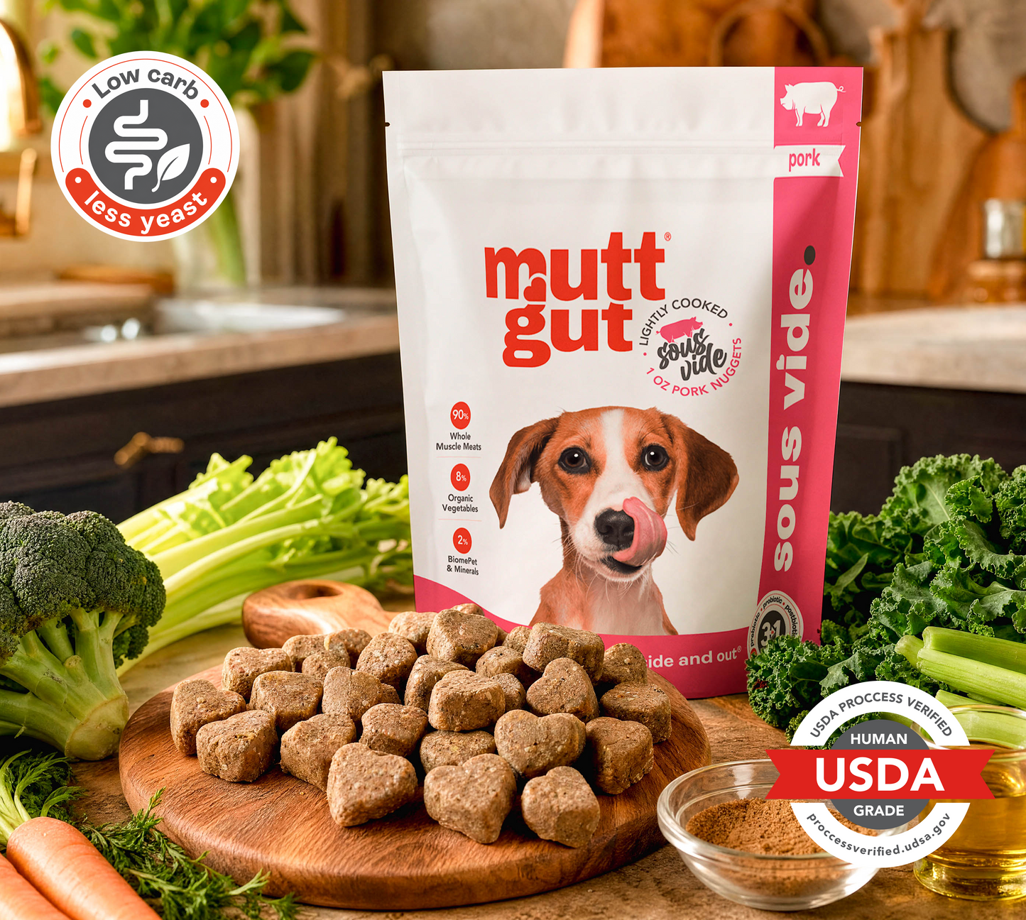 MuttGut® gut support sous vide - pork recipe
