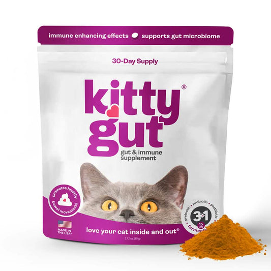 KittyGut® Premium All-Natural Cat Digestive & Immune Support Supplement