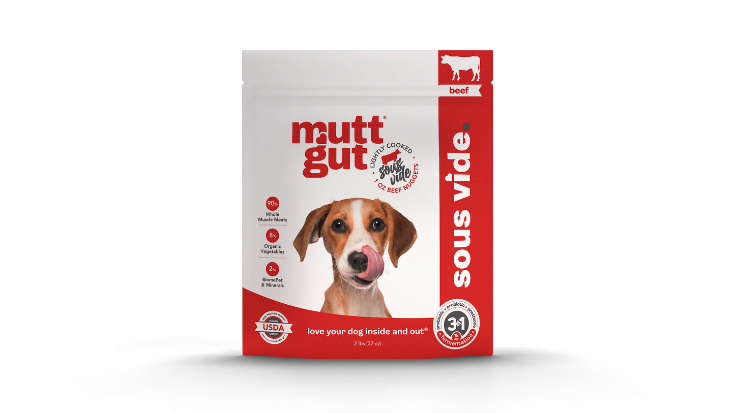 MuttGut gut support sous vide - beef recipe