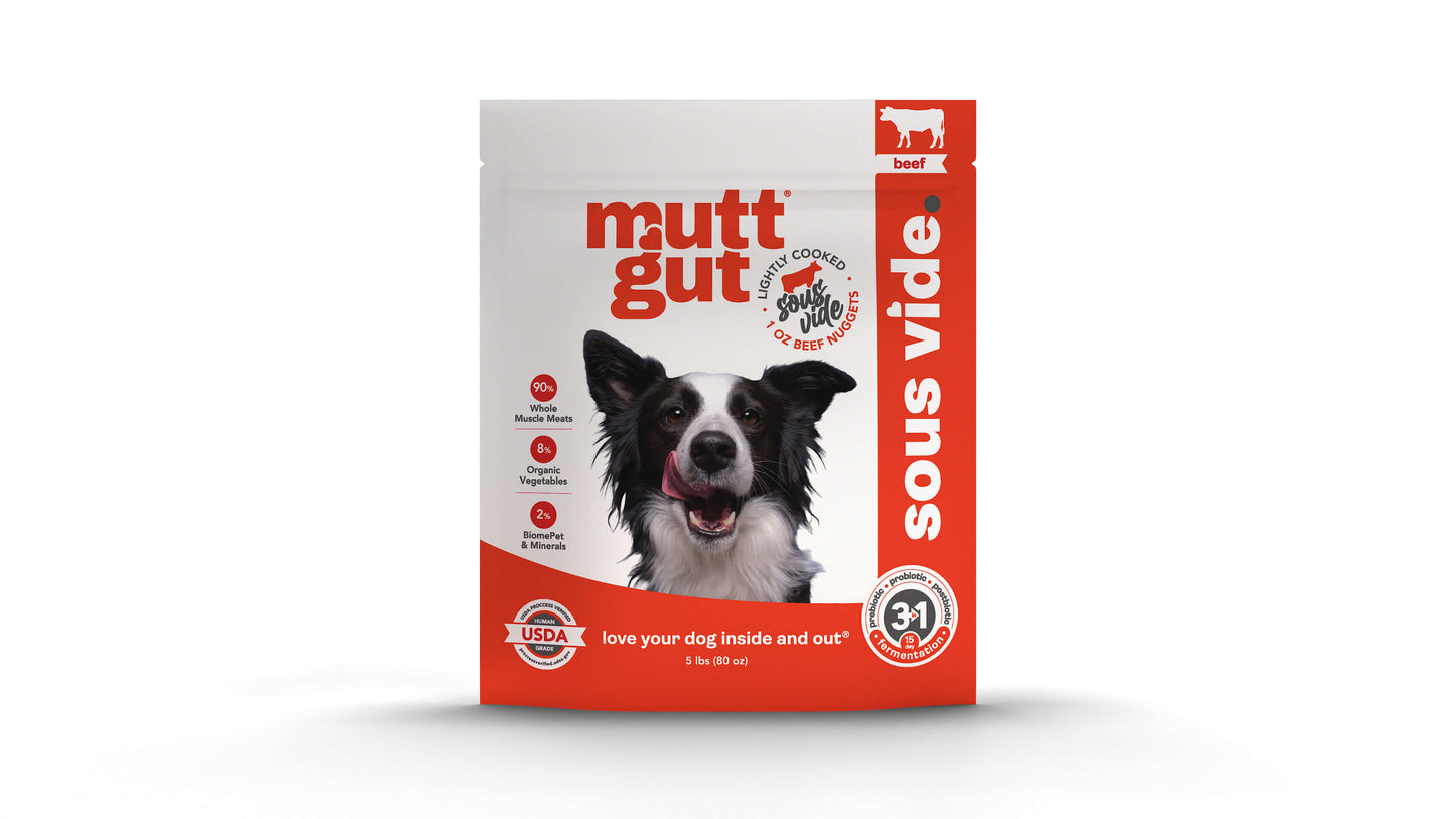 MuttGut gut support sous vide - beef recipe