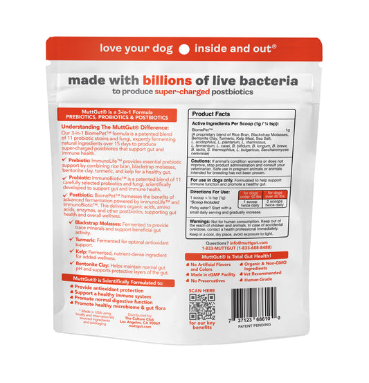 MuttGut® 120g for dogs over 40 lbs