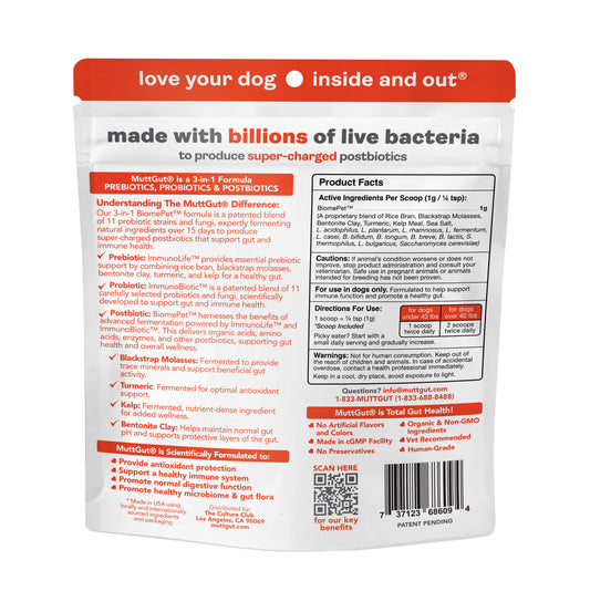 MuttGut® 60g for dogs under 40 lbs