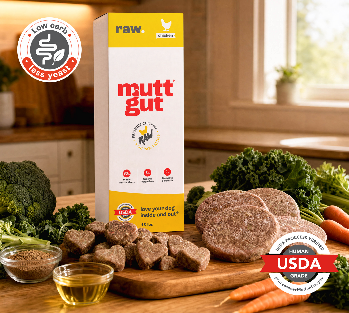 MuttGut® gut support raw - chicken recipe