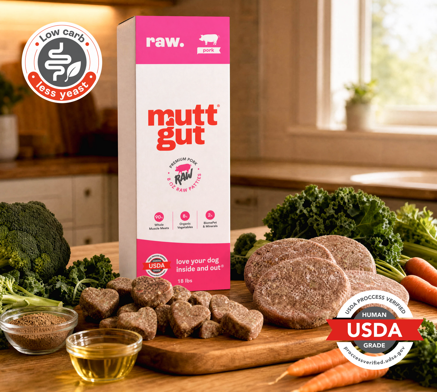 MuttGut® gut support raw - pork recipe