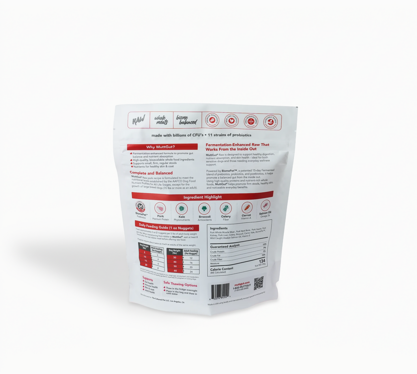 MuttGut® gut support raw - pork recipe