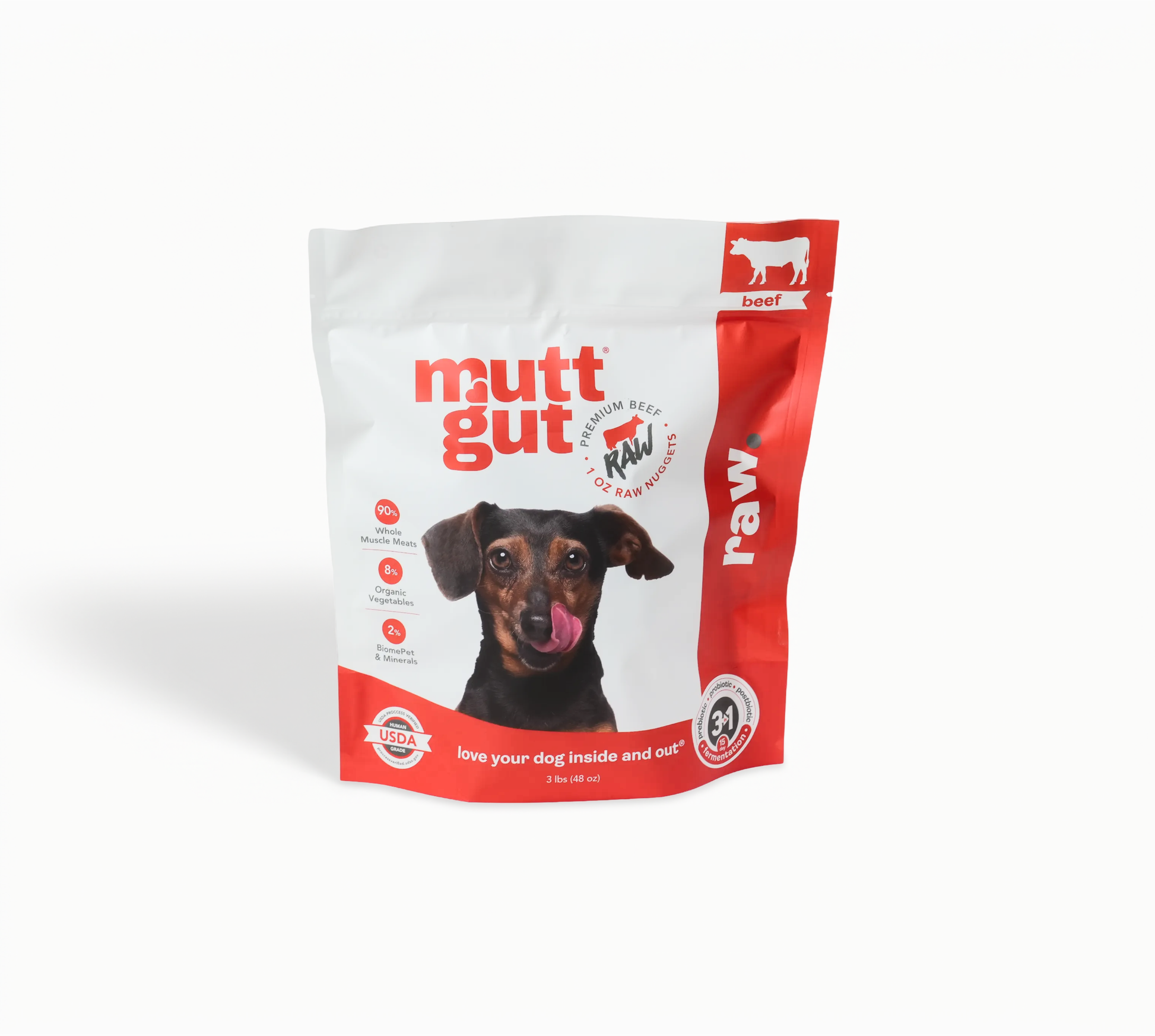 MuttGut® gut support raw - beef recipe