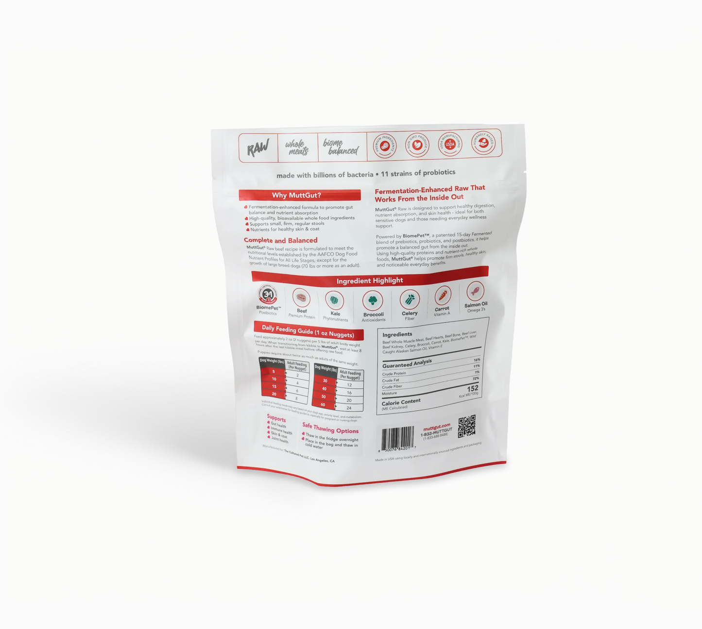 MuttGut® gut support raw - beef recipe