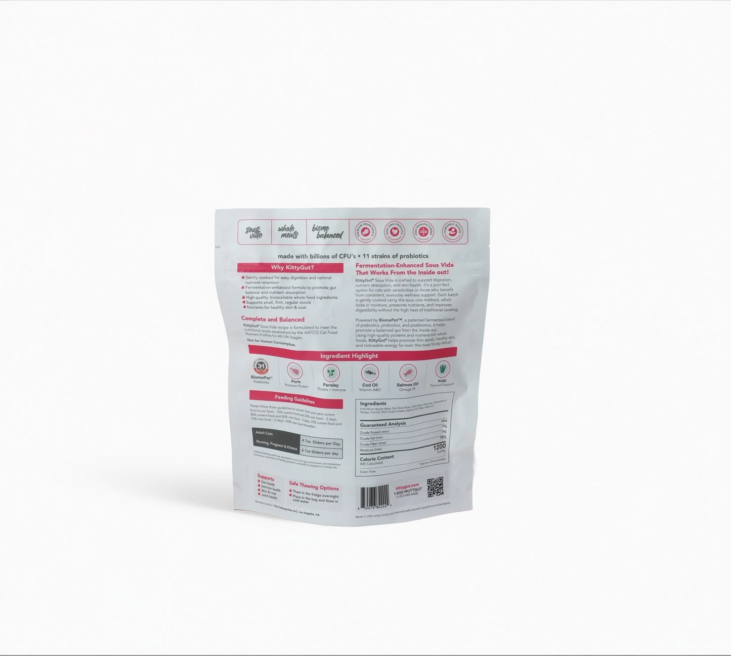 KittyGut® support sous vide - pork recipe