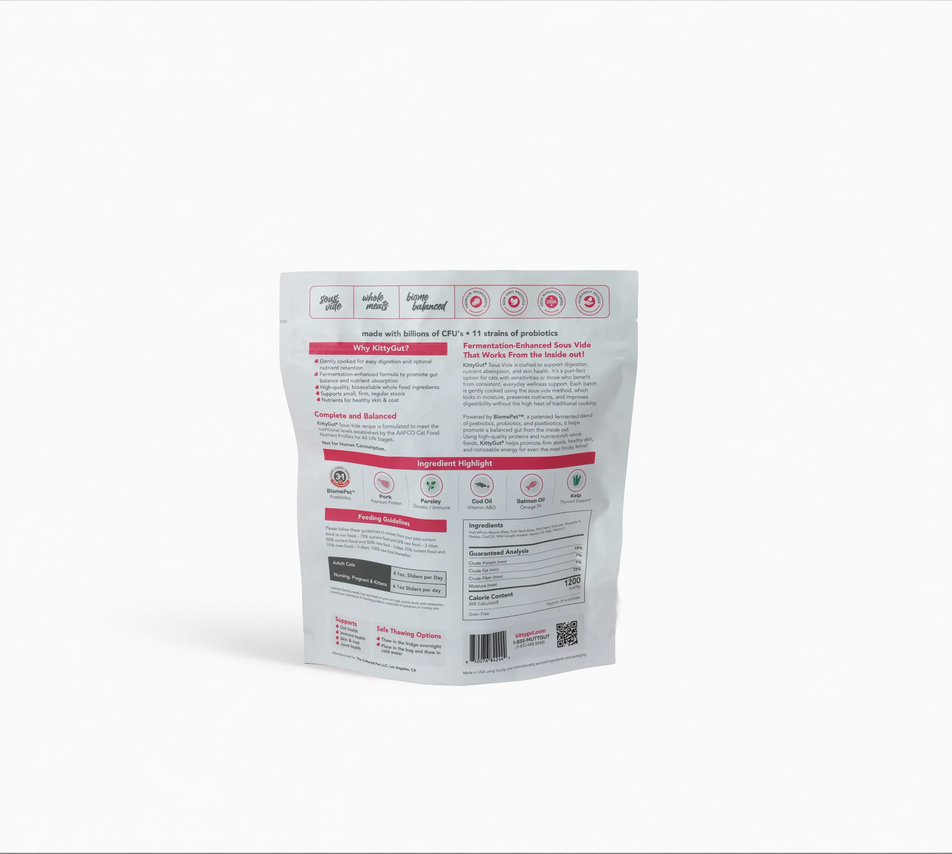 KittyGut® support sous vide - pork recipe