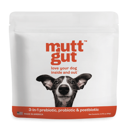 MuttGut All Natural Dog 3-in-1 Prebiotics, Probiotics & Postbiotics Digestive & Immune Support Supplement