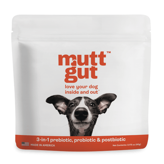 MuttGut All Natural Dog 3-in-1 Prebiotics, Probiotics & Postbiotics Digestive & Immune Support Supplement