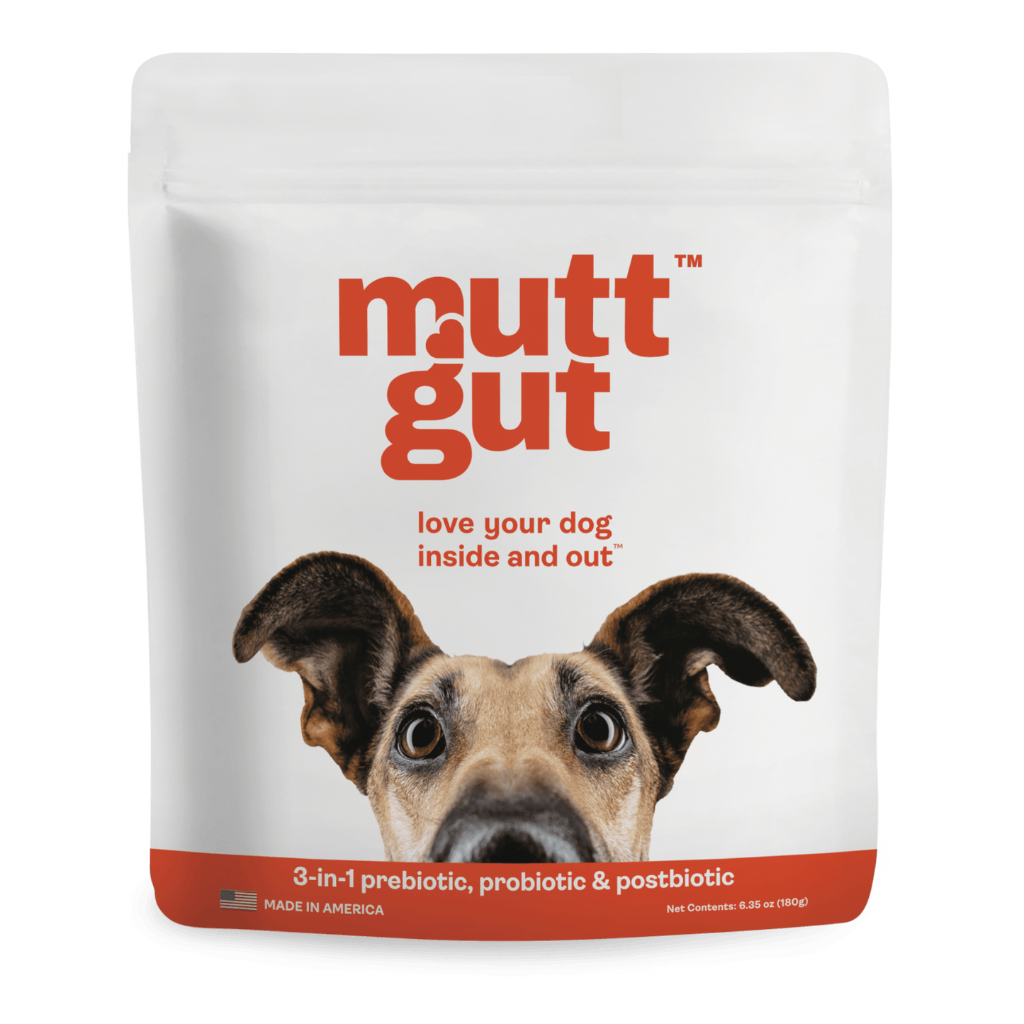MuttGut All Natural Dog 3-in-1 Prebiotics, Probiotics & Postbiotics Digestive & Immune Support Supplement